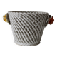 Cache pot panier tressé barbotine vintage