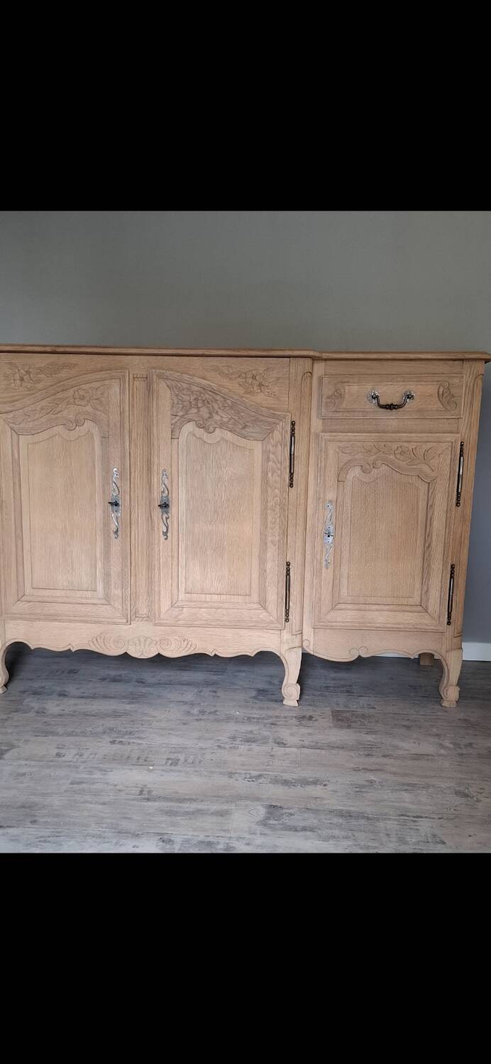 Rustic oak airbrushed sideboard