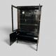 1950s black lacquered two-body display cabinet - bookcase