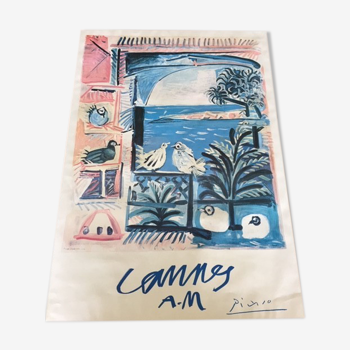 Picasso lithograph "cannes" by Henri deschamps 1966