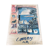 Picasso lithograph "cannes" by Henri deschamps 1966