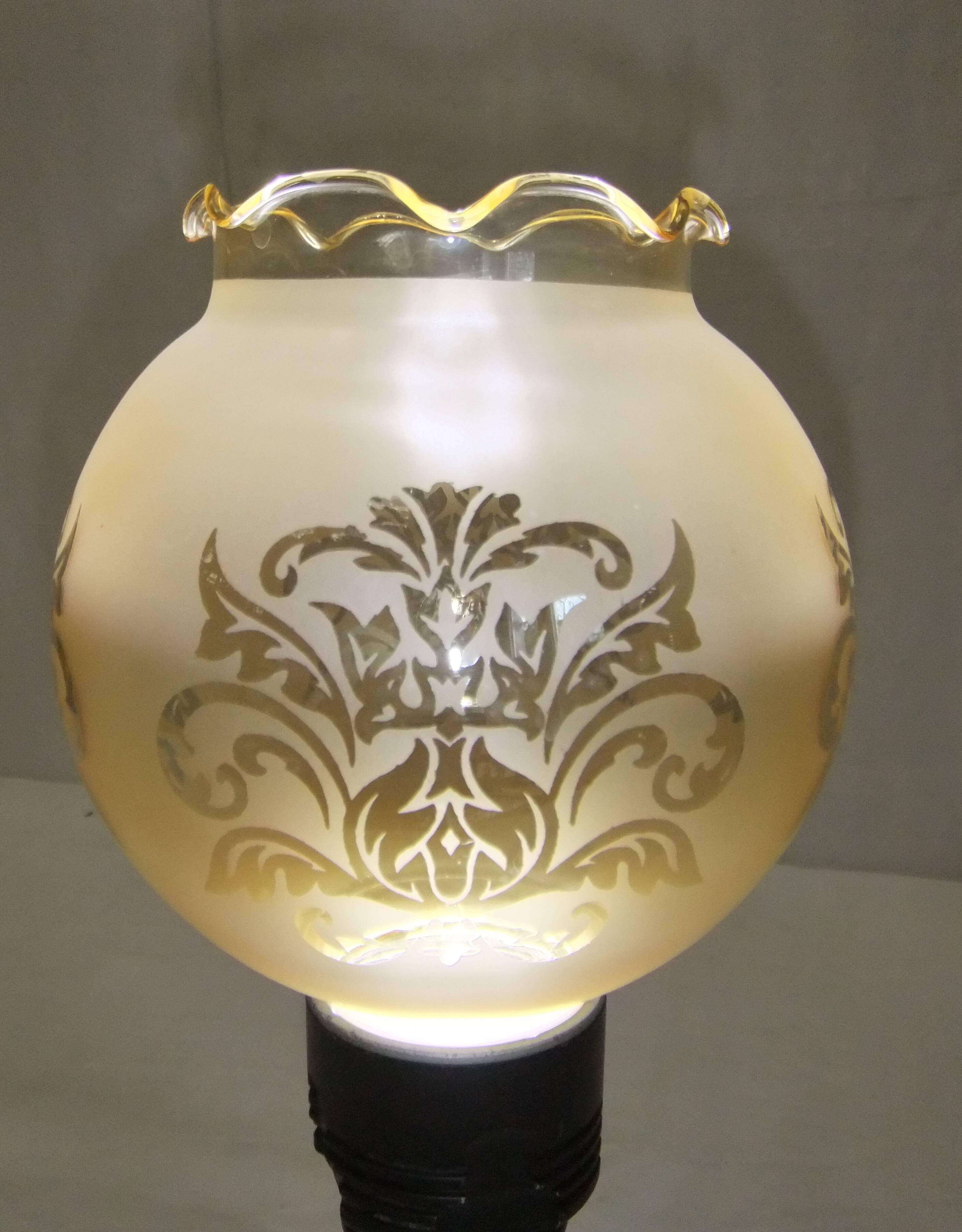 Tulip globe engraved glass for pendant lamp chandelier wall lamp