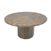 Table basse ronde en marbre italien, années 1980