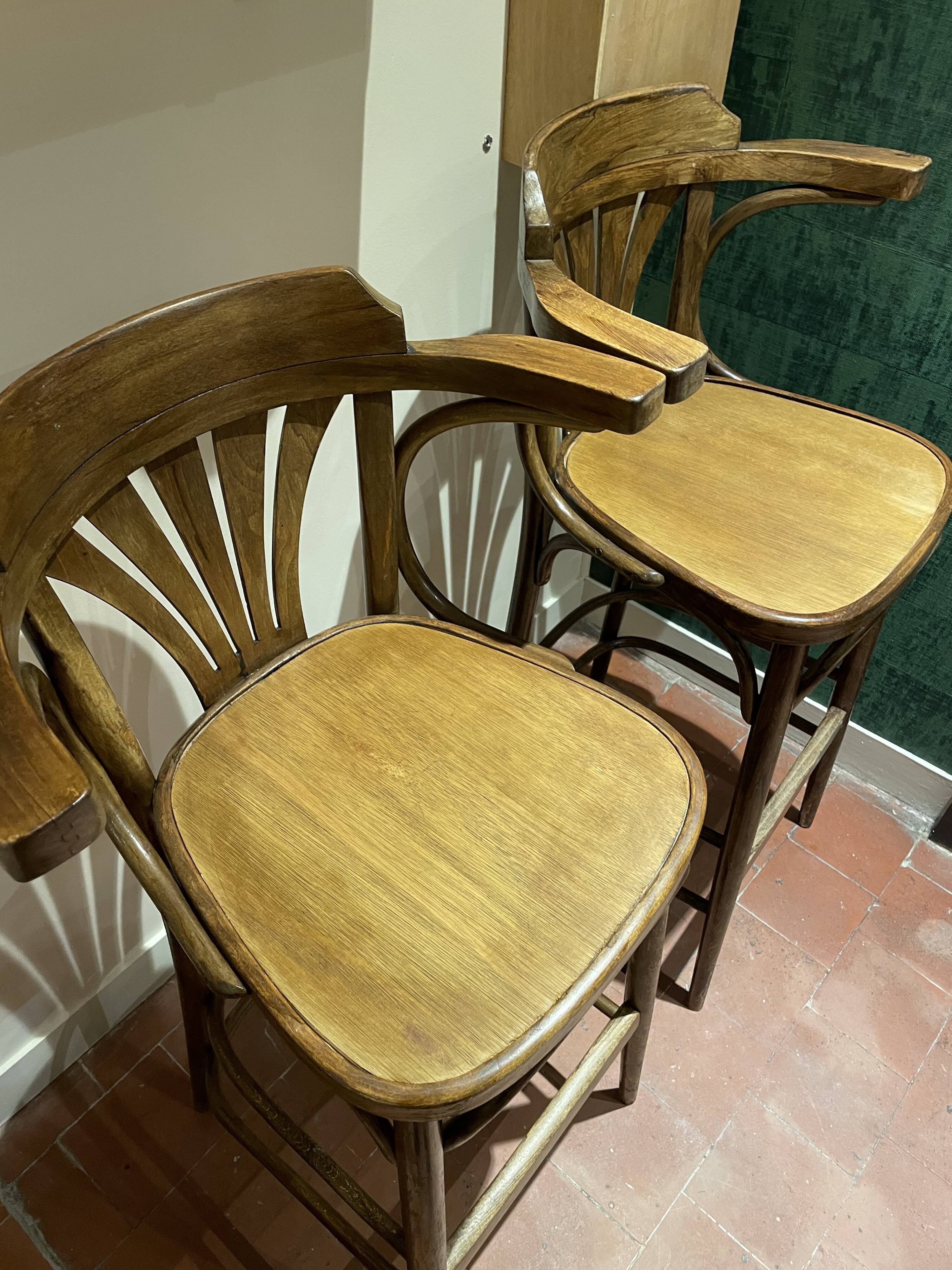 Pair of bistro bar chairs