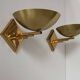 Pair of vintage brass wall lights, France 1970