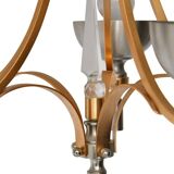 Vintage chandelier in gold and silver metal