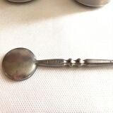 Set two porcelain cups with pewter support