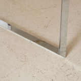 Coffee table vitra chrome and glass 1970's