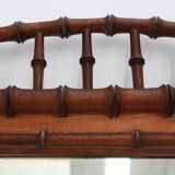 Antique 19th century faux bamboo mirror in wood, France