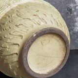 French Art-Deco ceramic vase cracked vanilla