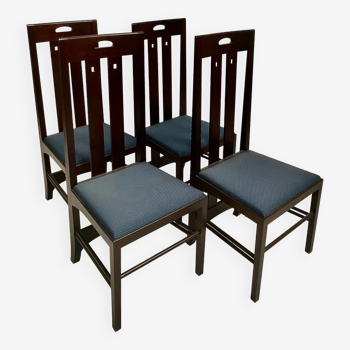 4 chairs "Ingram" by Charles Rennie Mackintosh, Cassina, 1980's
