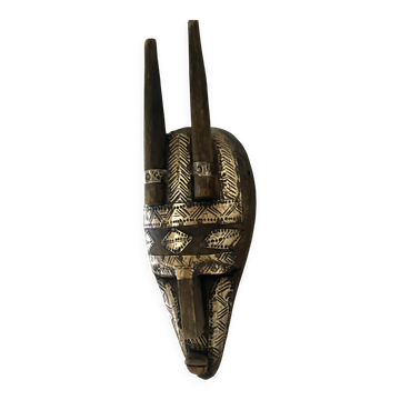 MARKA mask wood and brass veneer