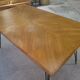 Oak table with cast iron and bronze legs, Italian design, 1960s