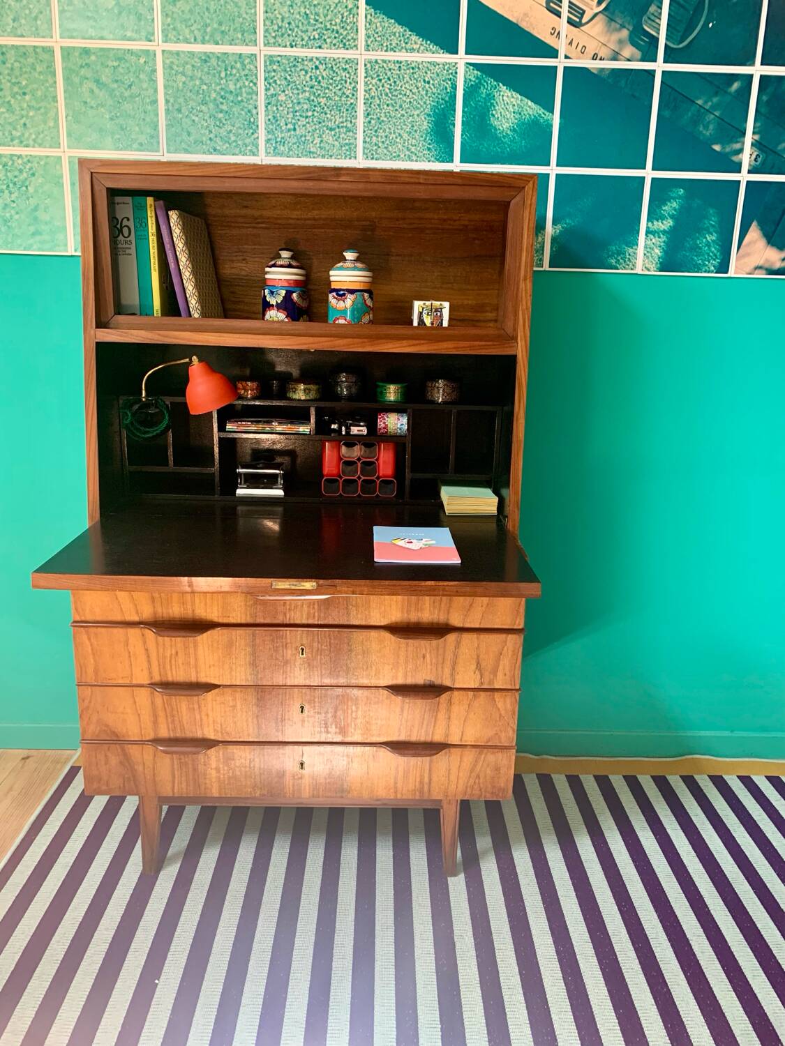 Vintage Scandinavian secretary