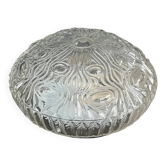 Ceiling light or wall light in moulded convex glass.