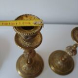 Brass collared candle holders