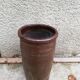 Brown glazed stoneware pot