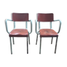 2 metal bistro chairs