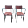 2 fauteuils de bistrot métal