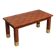 Harrison Van Horn wood and brass rectangle coffee table