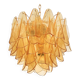 Contemporary Modern Amber "Rondini" Murano Glass Chandelier.