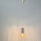 Glass ceiling light with a metal frame, 1960s, Germany