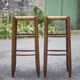 Pair of bar stools, wooden and straw stool, vintage bar stool, vintage stool, decoration