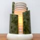 Postmodern stone table lamp, 1980s