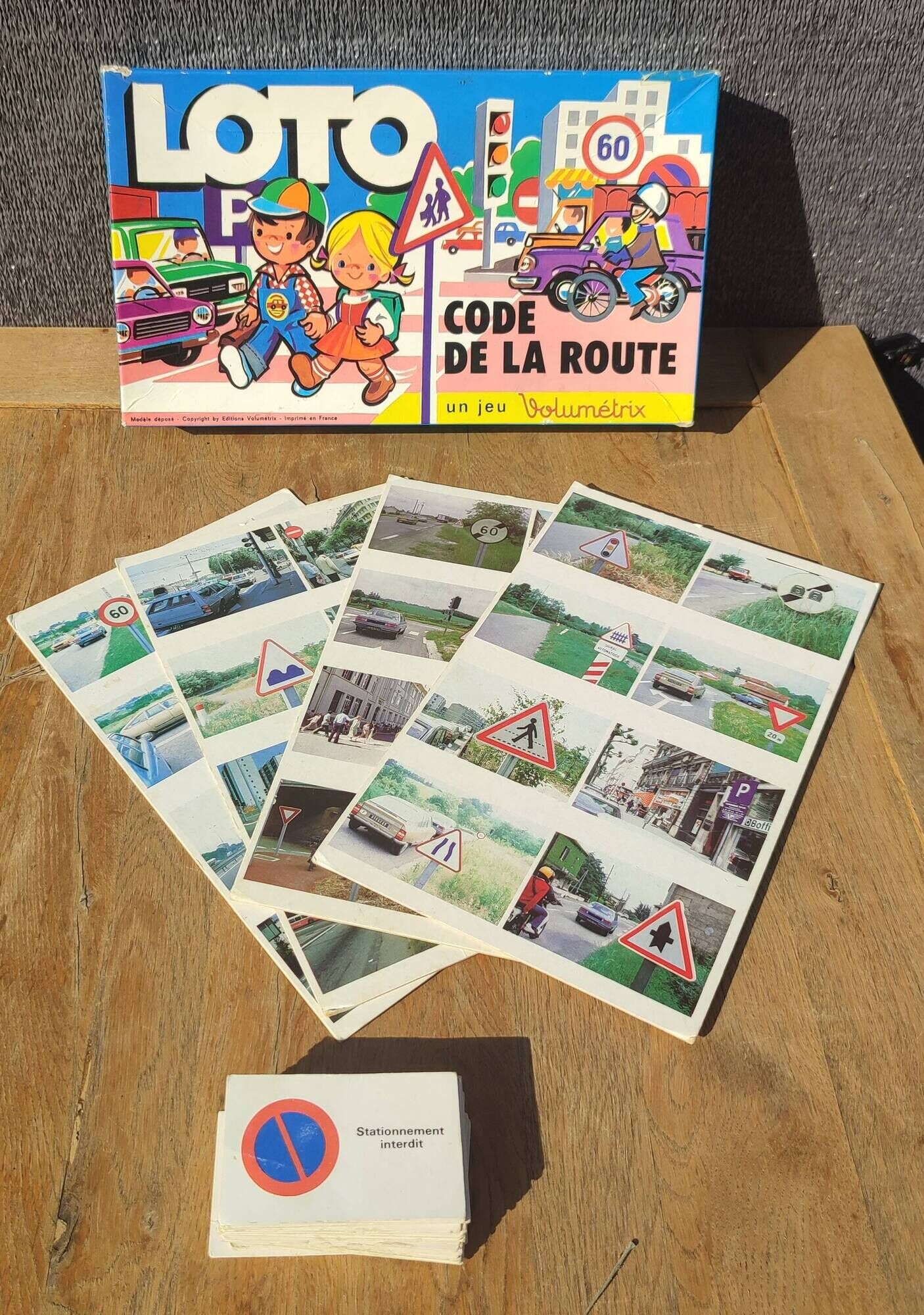 Jeu Vintage Loto Code de la Route Volumétrix Années 60
