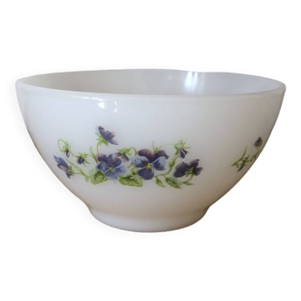 Vintage violet arcopal bowl