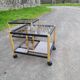 Coffee table golden black and Erard smoked glass