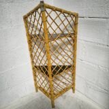 Rattan corner shelf