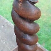 Art Deco twisted wood lamp. FREE DELIVERY