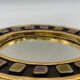 Golden ceramic mirror by Mithé Espelt 1960 24cm