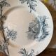 Plate on pedestal Creil and Montereau model Cherry Tree