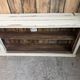 Vintage patinated work cabinet with sliding doors (renovated)