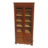 Small display case in oak and old glass