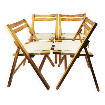Set of folding chairs Bialskie Fabryki Mebli Biała Podlaska 1970s