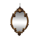 Miroir à crête de style rococo vintage, années 1960/70