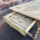Monastery style dining table raw natural oak