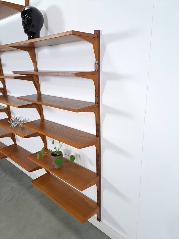 Système mural modulaire en teck Deens Poul Cadovius Royal System Cado