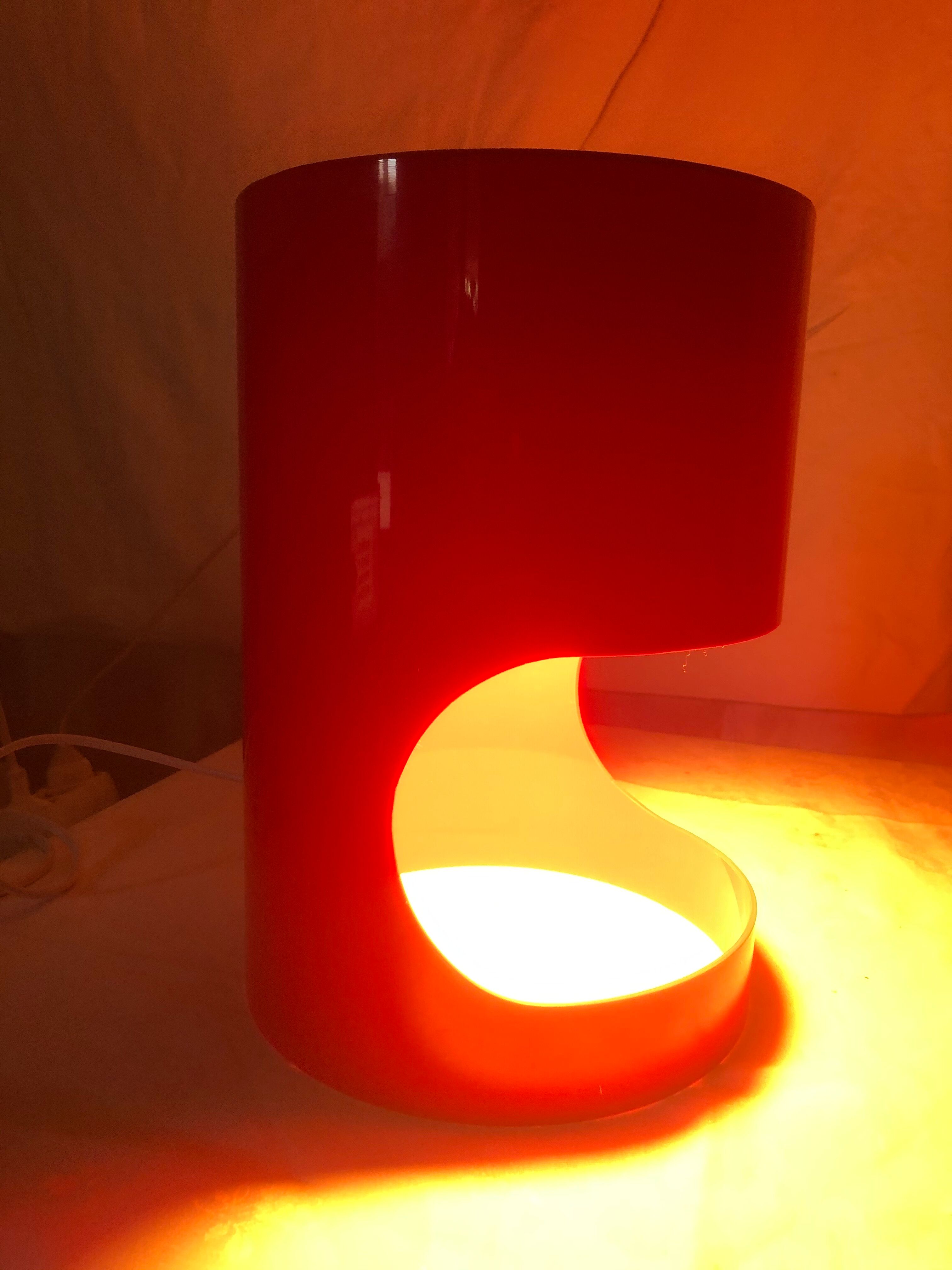 Vintage red lamp from the 70s