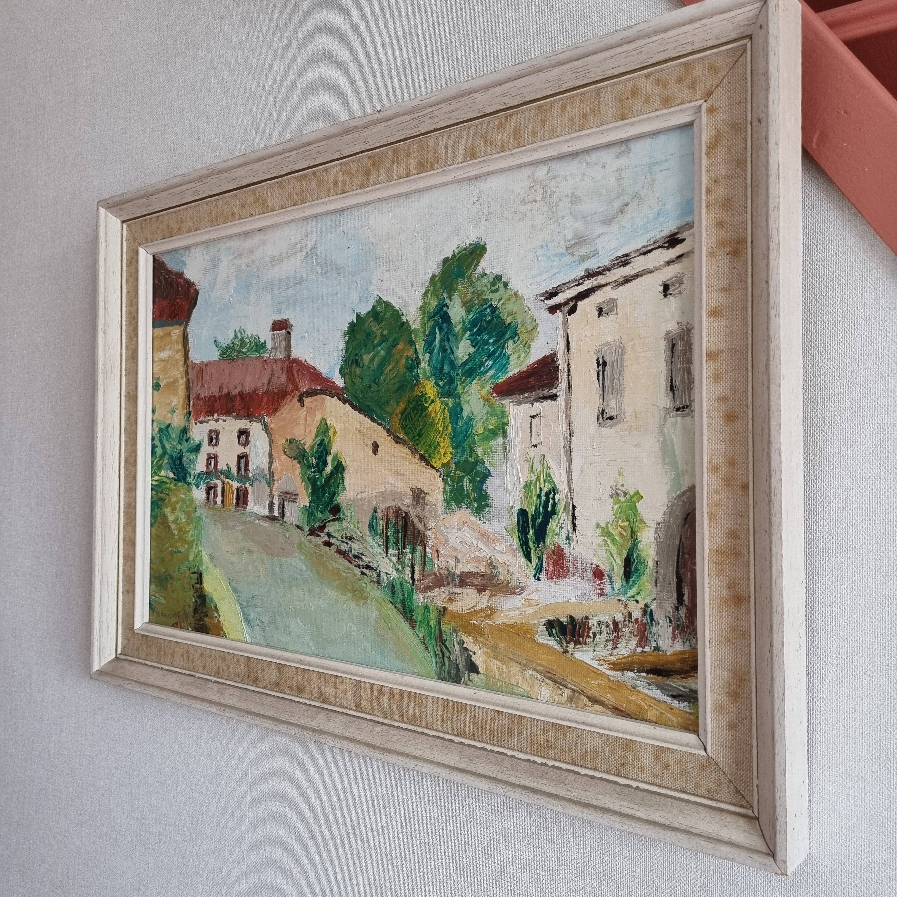 Vintage oil painting on canvas signed