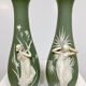 Vases vintage en bisque en porcelaine 'Jasperware'