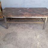 Fossil marble design coffee table 124cm