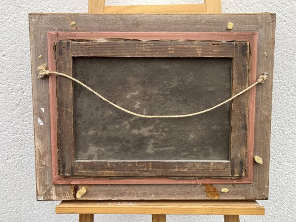 École Française, Nature morte à la Courge et au broc, Huile sur toile encad