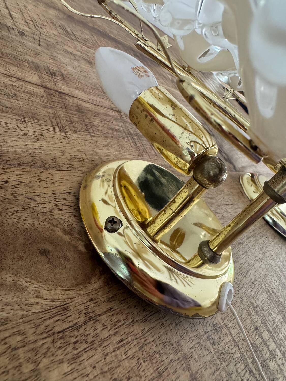 Set of Murano flower wall sconces