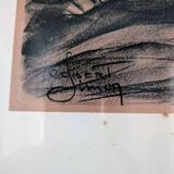Charcoal drawing signed Robert Simon