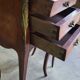 Pair of rosewood bedside tables with marble top