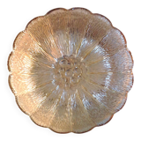 Amber glass ceiling rose by Limburg / vintage 1960s